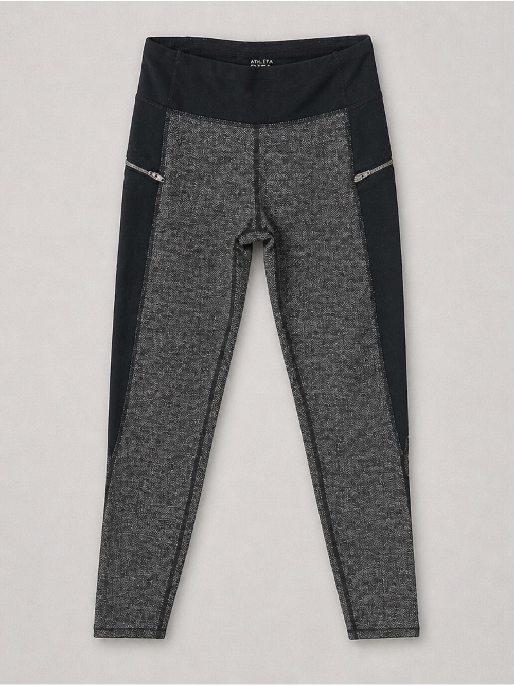 Athleta Black & Gray Kids' Active Leggings with Side Zip Pockets